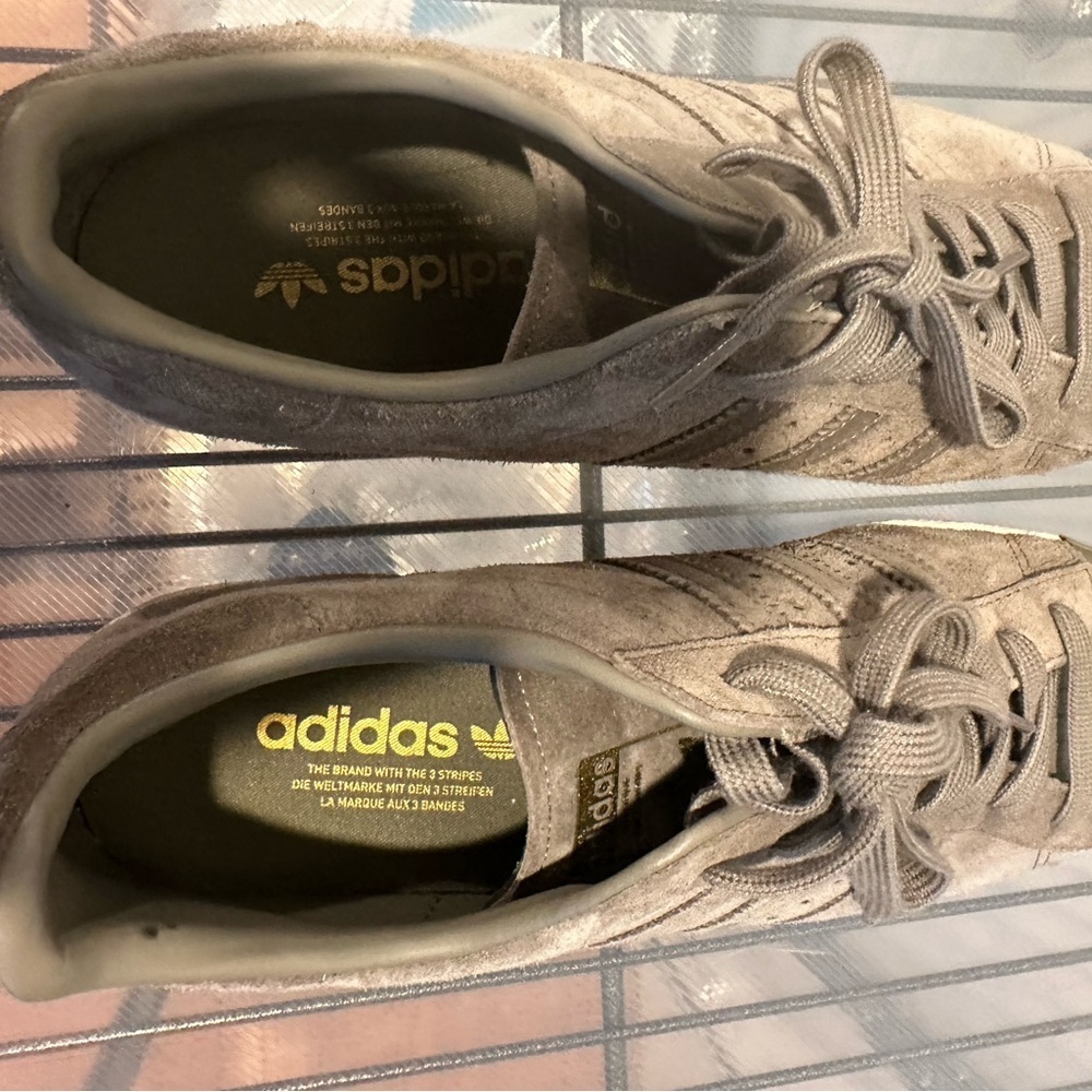 Adidas La Marque Men's Khaki Suede Sneakers - Picture 4 of 9